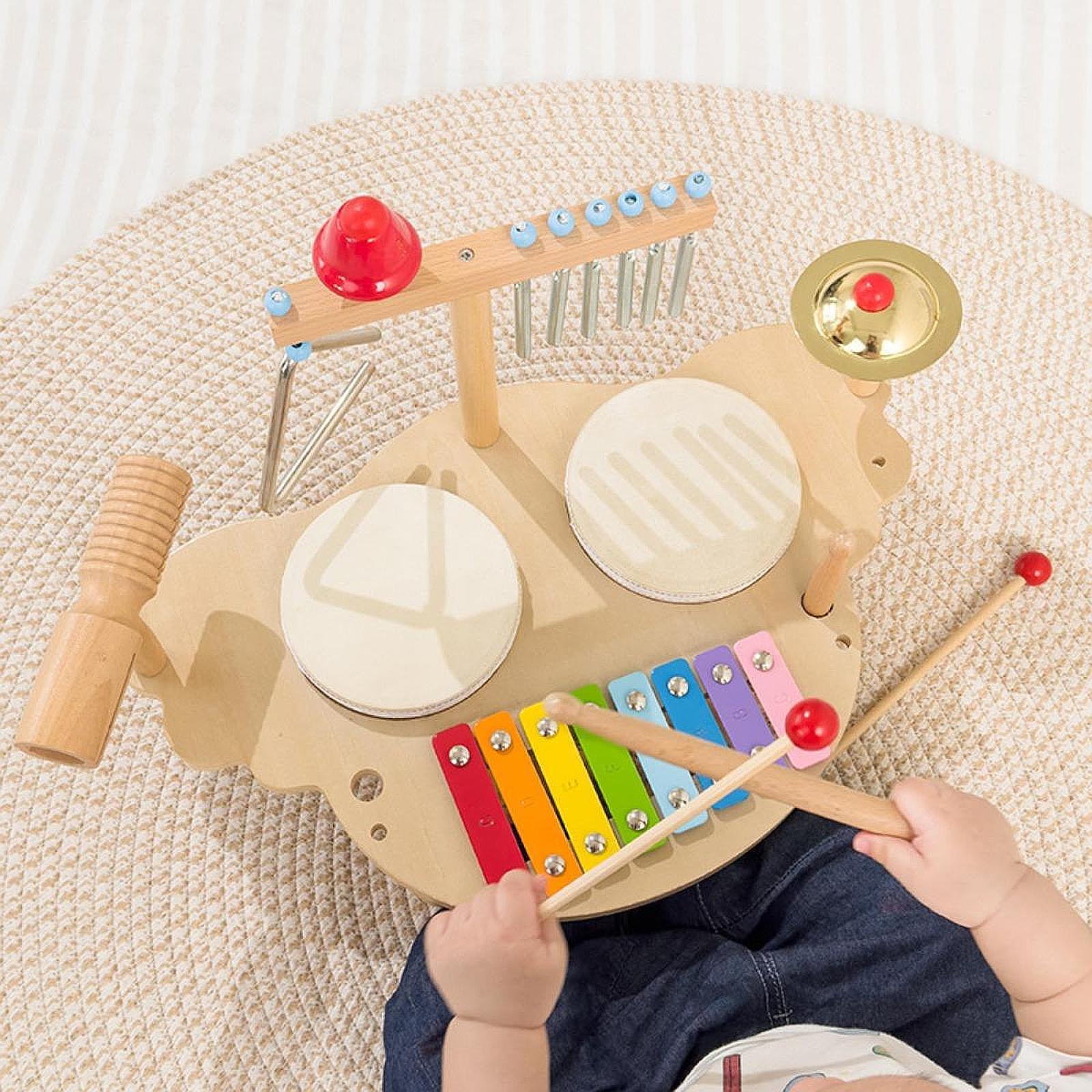 Kids Toys Xylophone - Ahşap Müzik Aletleri Çocuklar davul seti