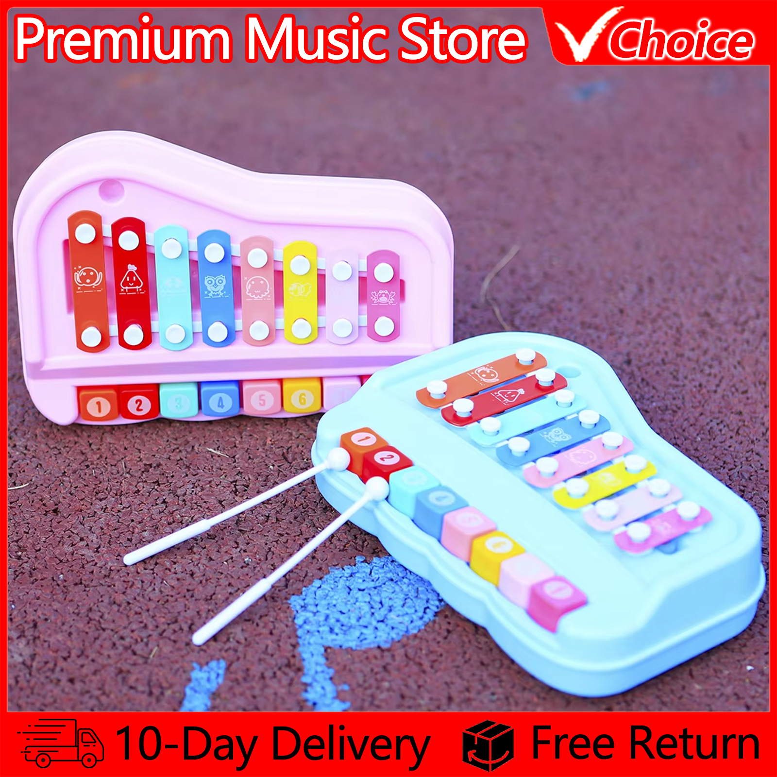 Kids Toys Xylophone - SY-73 Çocuklar için 8 Nota Xylophone