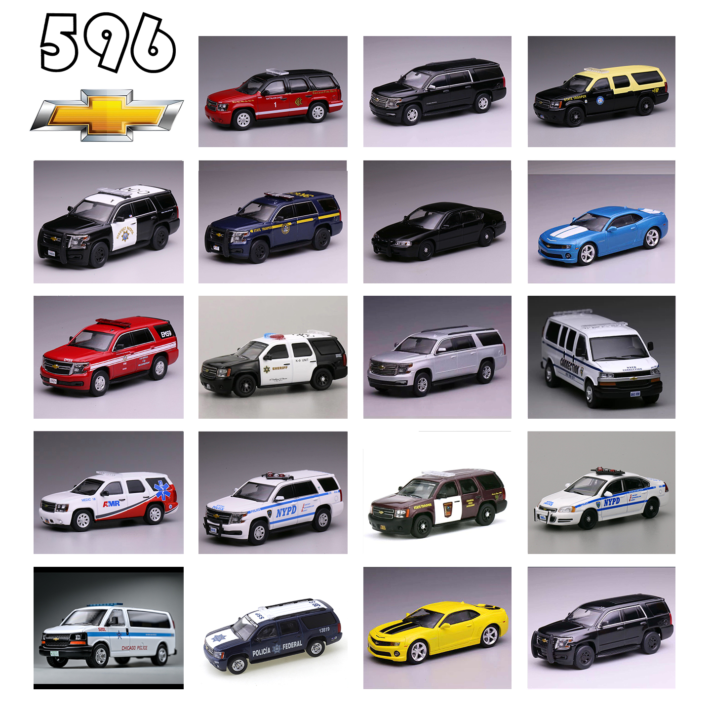 Kids Toys Young - 596 1/64 Chevrolet Impala Nehir İtfaiyesi