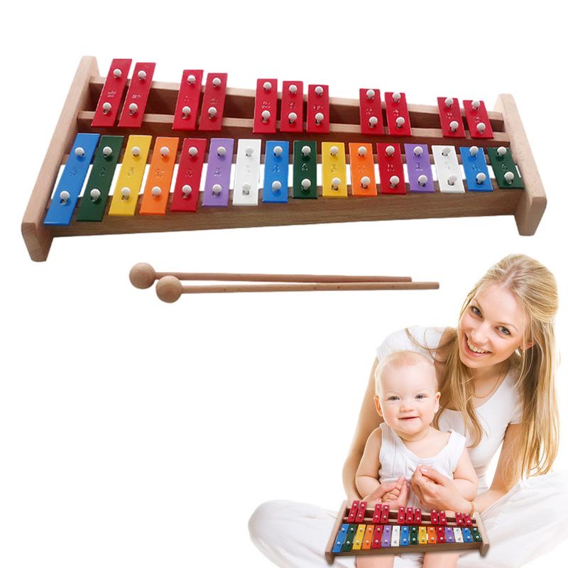 Kids Toys Xylophone - 27 not ksilofon el çan renkli