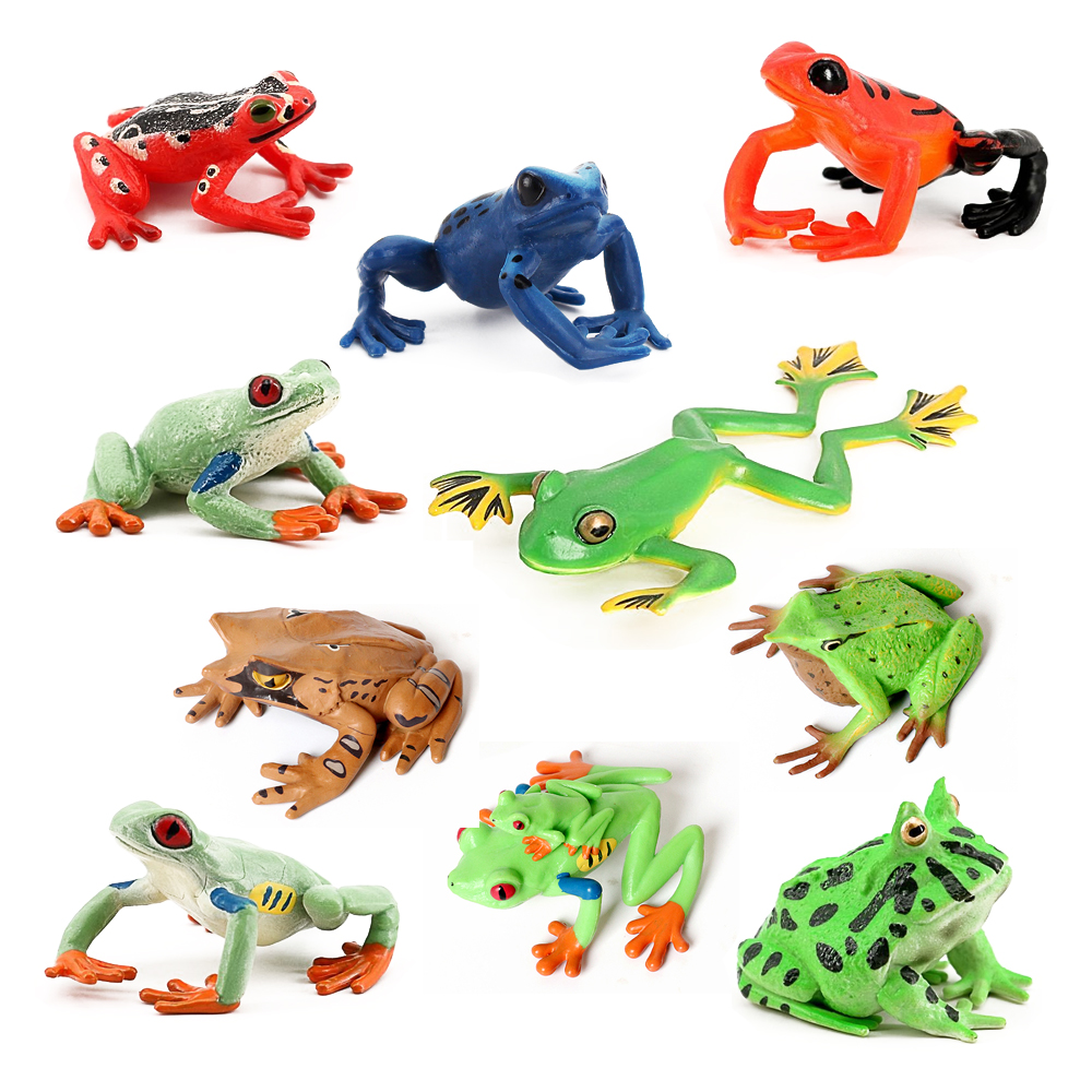 Kids Toys Review - Yağmur ormanı hayvanlar kurbağalar figürler ağaç
