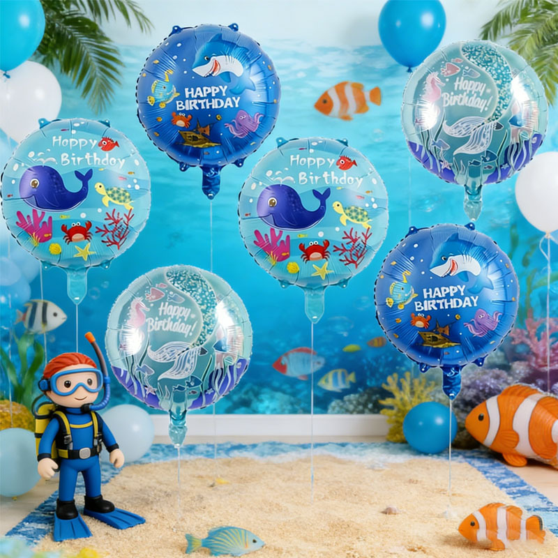 Water Balloon Set - 6 adet Okyanus Temalı Parti Balonları