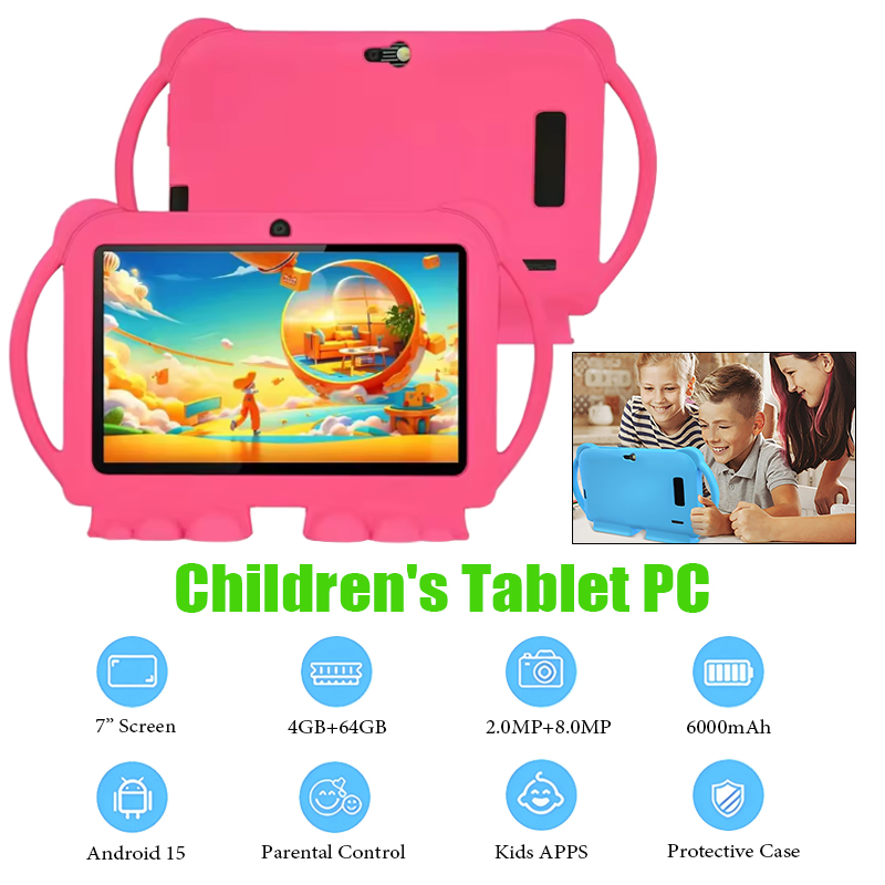Learning Tablet Kids - 7 İnç Çocuk Tableti, Çizilmeye Dayanıklı