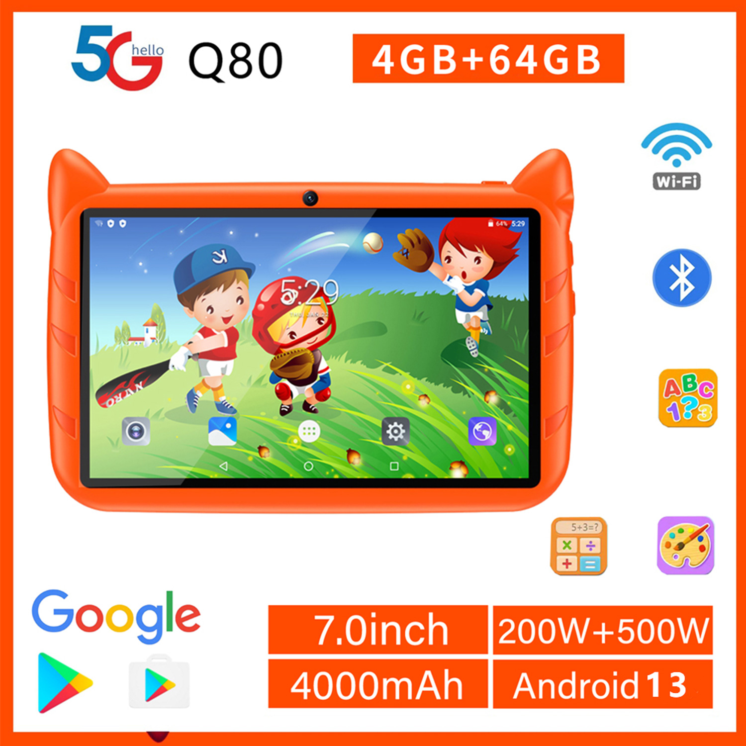 Learning Tablet Kids - Yeni 5G WiFi Çocuk Tableti 7