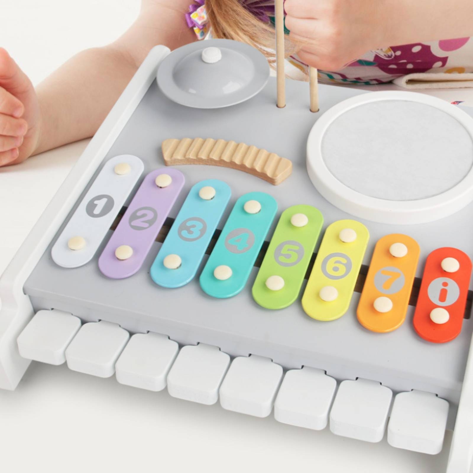Kids Toys Xylophone - Piyano Ksilofon Davul Oyuncakları Dahil Tokmaklar