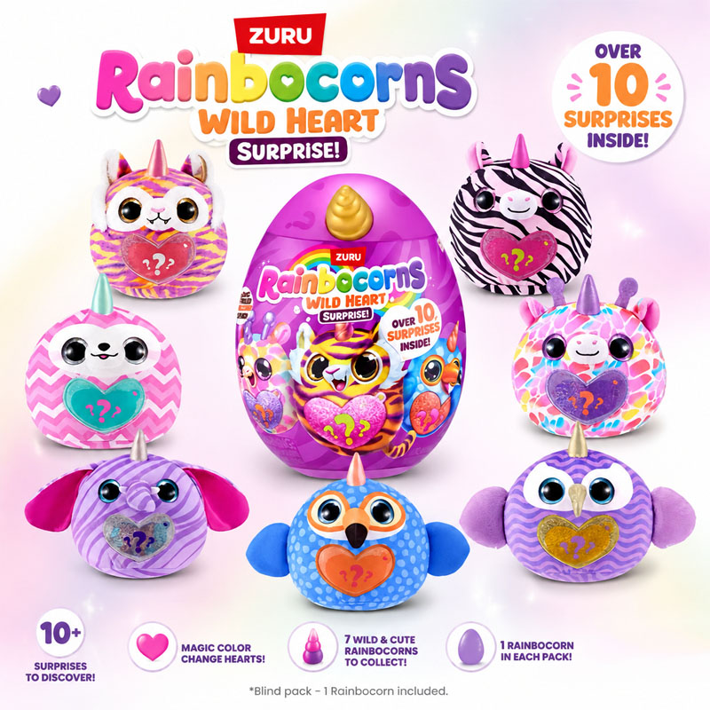 Kids Toys Kitchen - ZURU Rainocorns Vahşi Kalp Sürpriz Gökkuşağı
