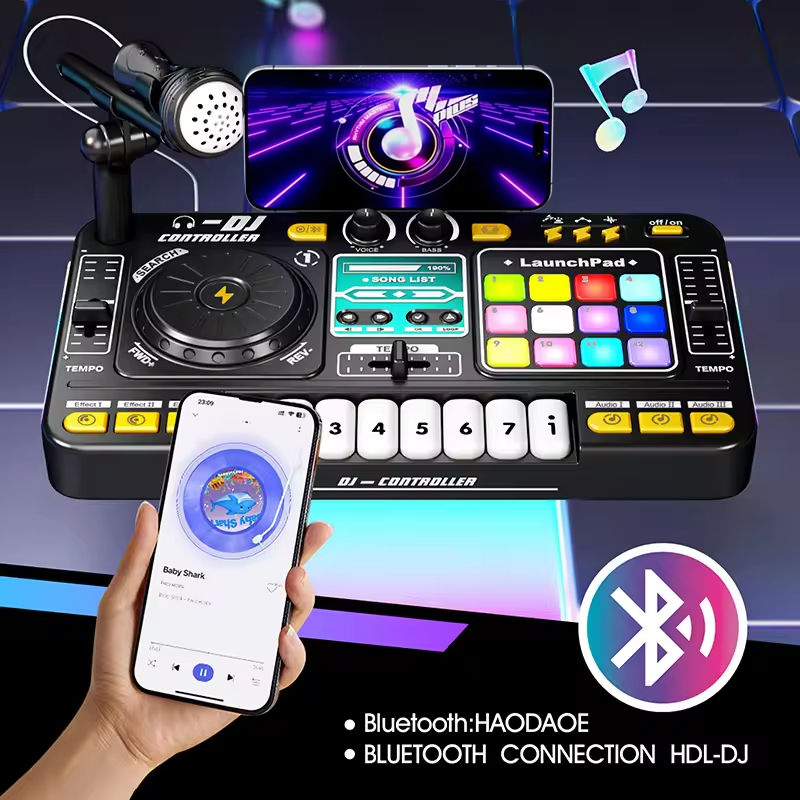 Kids Toys Bd - HSOH Çocuklar Simülasyon DJ Mikser Denetleyici