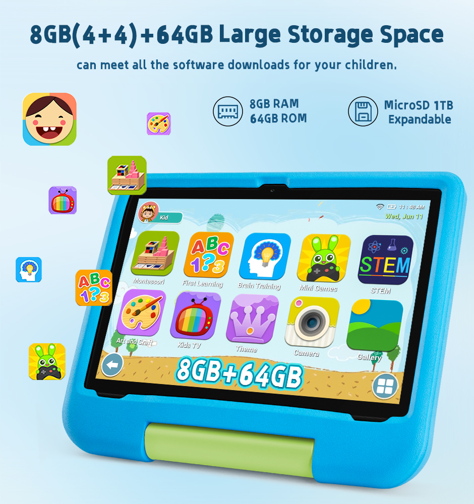 ANRY 10.1 İnç Tablet Android 1 - Learning Tablet Kids incelemesi ve fiyatı
