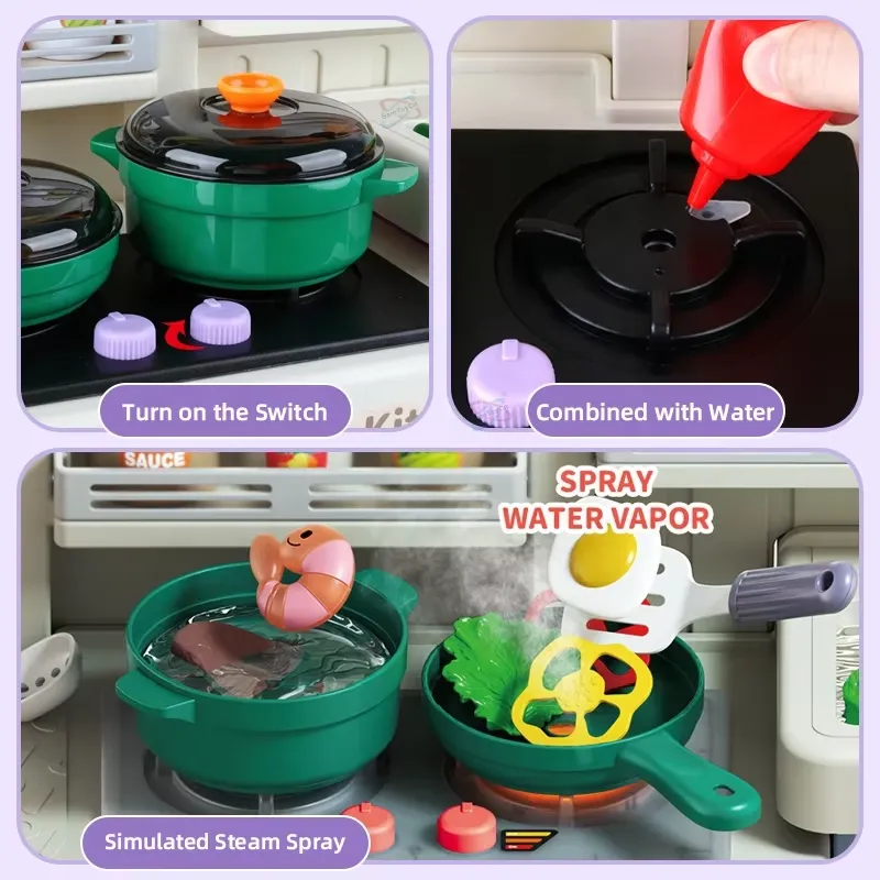 90cm Büyük Çocuklar İçin Işıkl - Kids Toys Kitchen incelemesi ve fiyatı