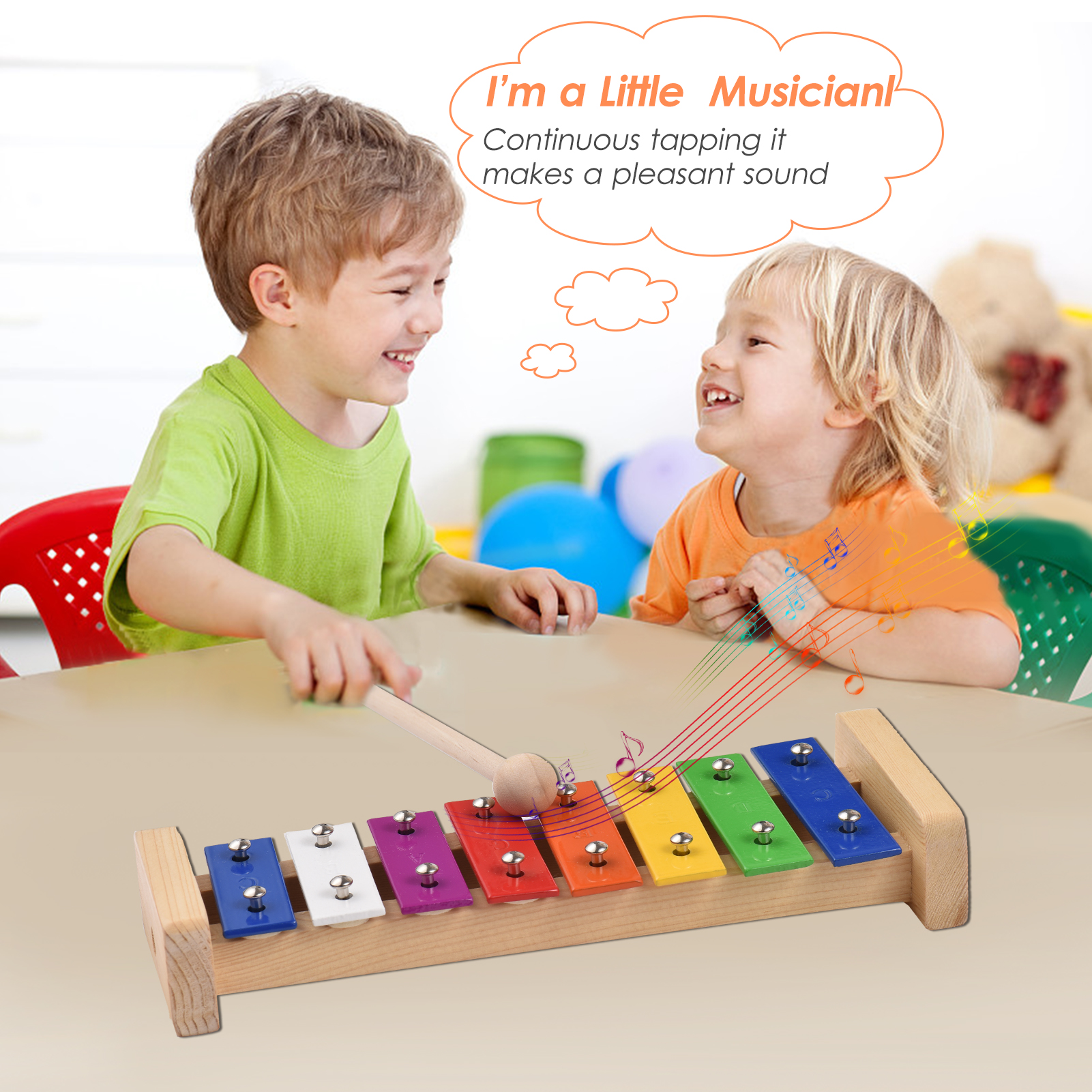 8 tuşları ile kompakt boyutu k - Kids Toys Xylophone incelemesi ve fiyatı