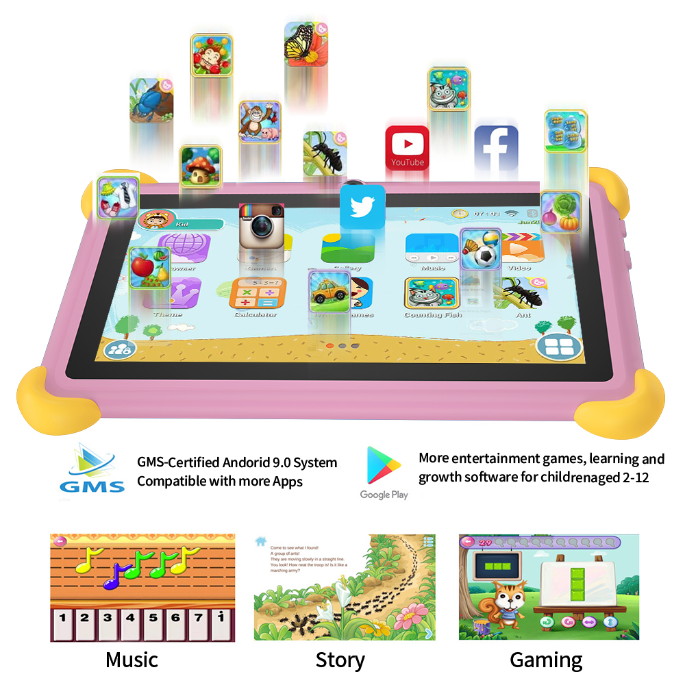 Yeni Çocuk Tableti 7 İnç çocuk - Learning Tablet Kids incelemesi ve fiyatı