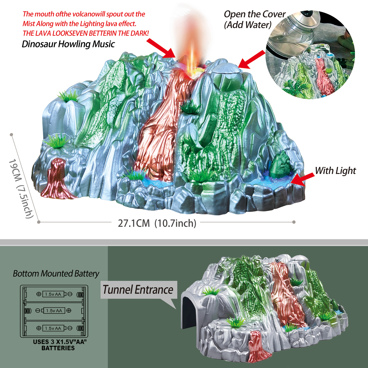 Çocuklar için Dinozor Oyuncakl - Volcano Experiment Kit incelemesi ve fiyatı