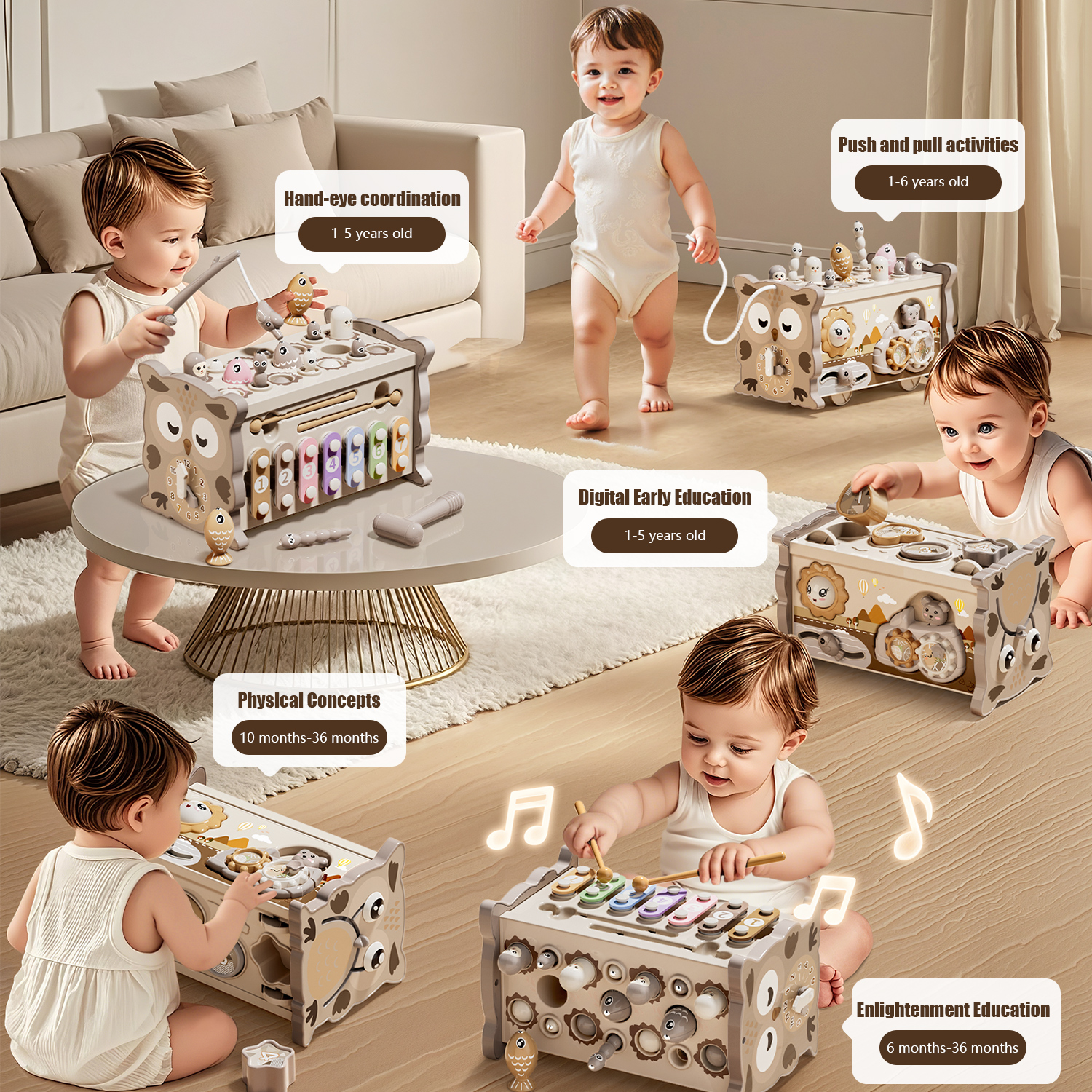 Çocuklar için Montessori Oyunc - Kids Toys Xylophone incelemesi ve fiyatı