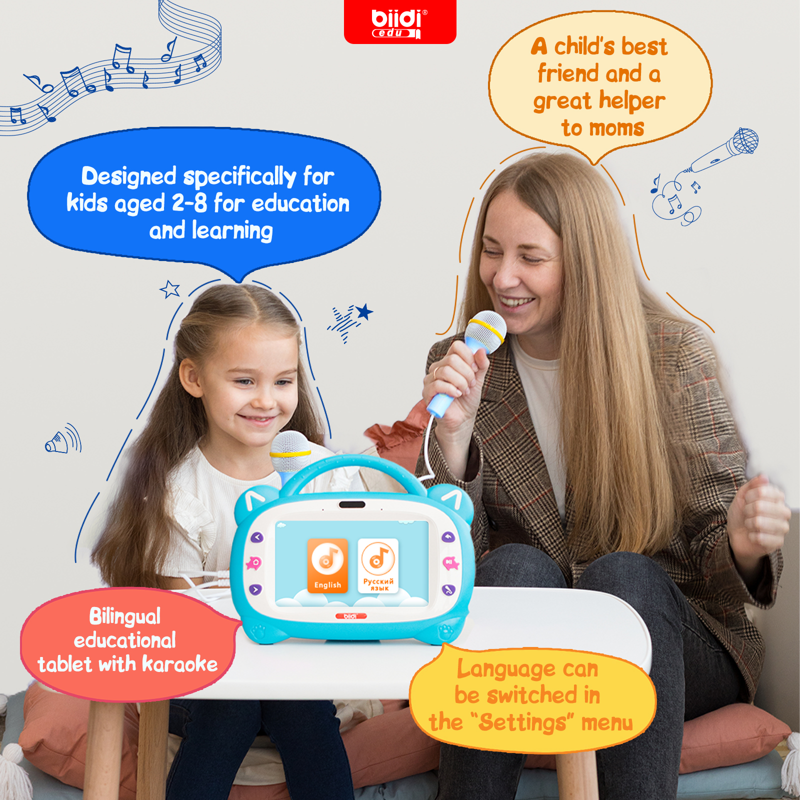 Rusça Kazakça İngilizce Karaok - Learning Tablet Kids incelemesi ve fiyatı